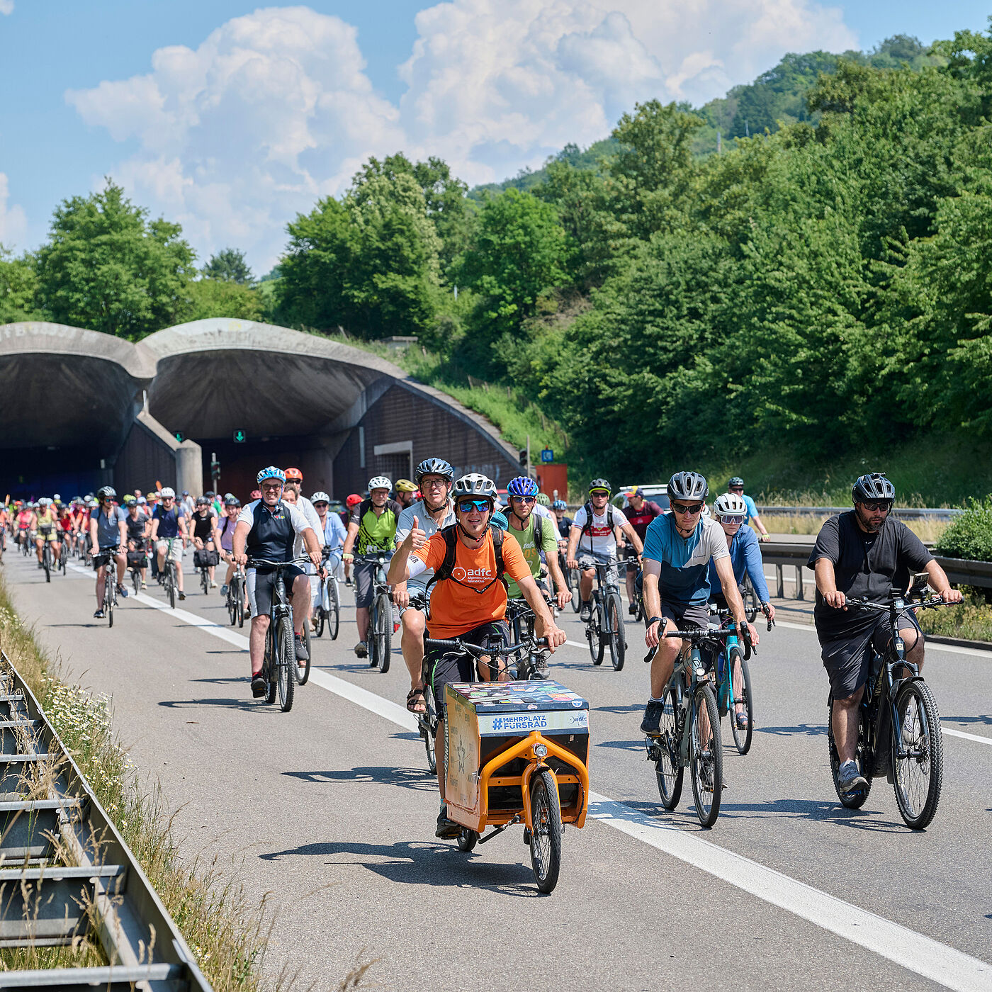 Auf der B14 nach Stuttgart