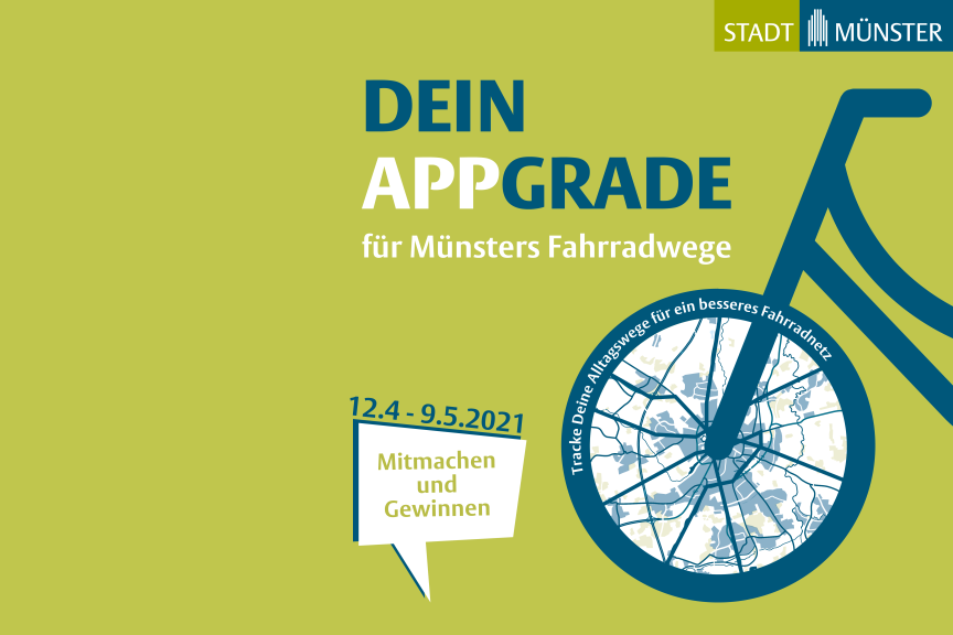 AppGrade für Münsters Fahrradwege Logo: AppGrade für Münsters Fahrradwege
