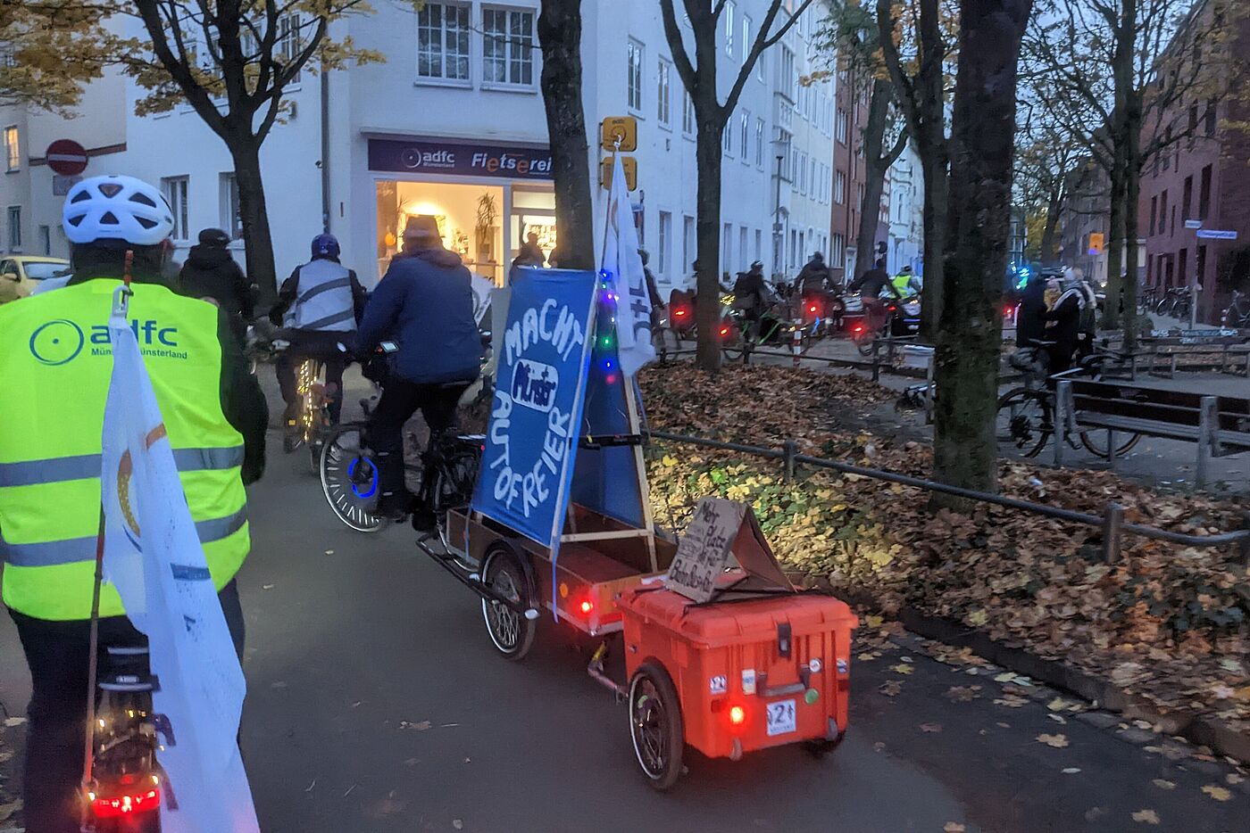 Es ging auch vorbei beim ADFC an der Fietserei