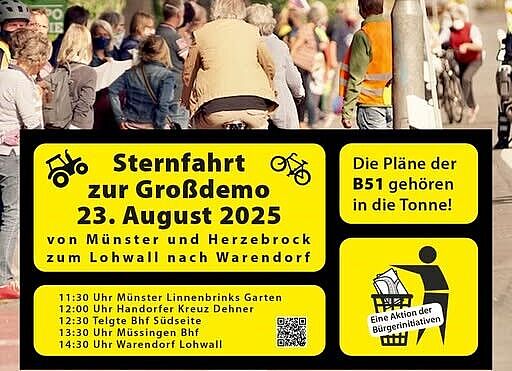 Plakat zur Demo am 23.08.25