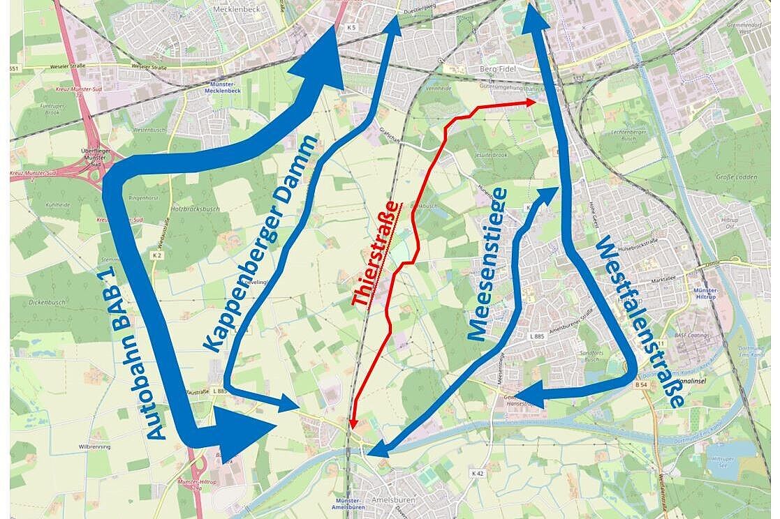 Alternativen zur Thierstraße für den KFZ-Verkehr