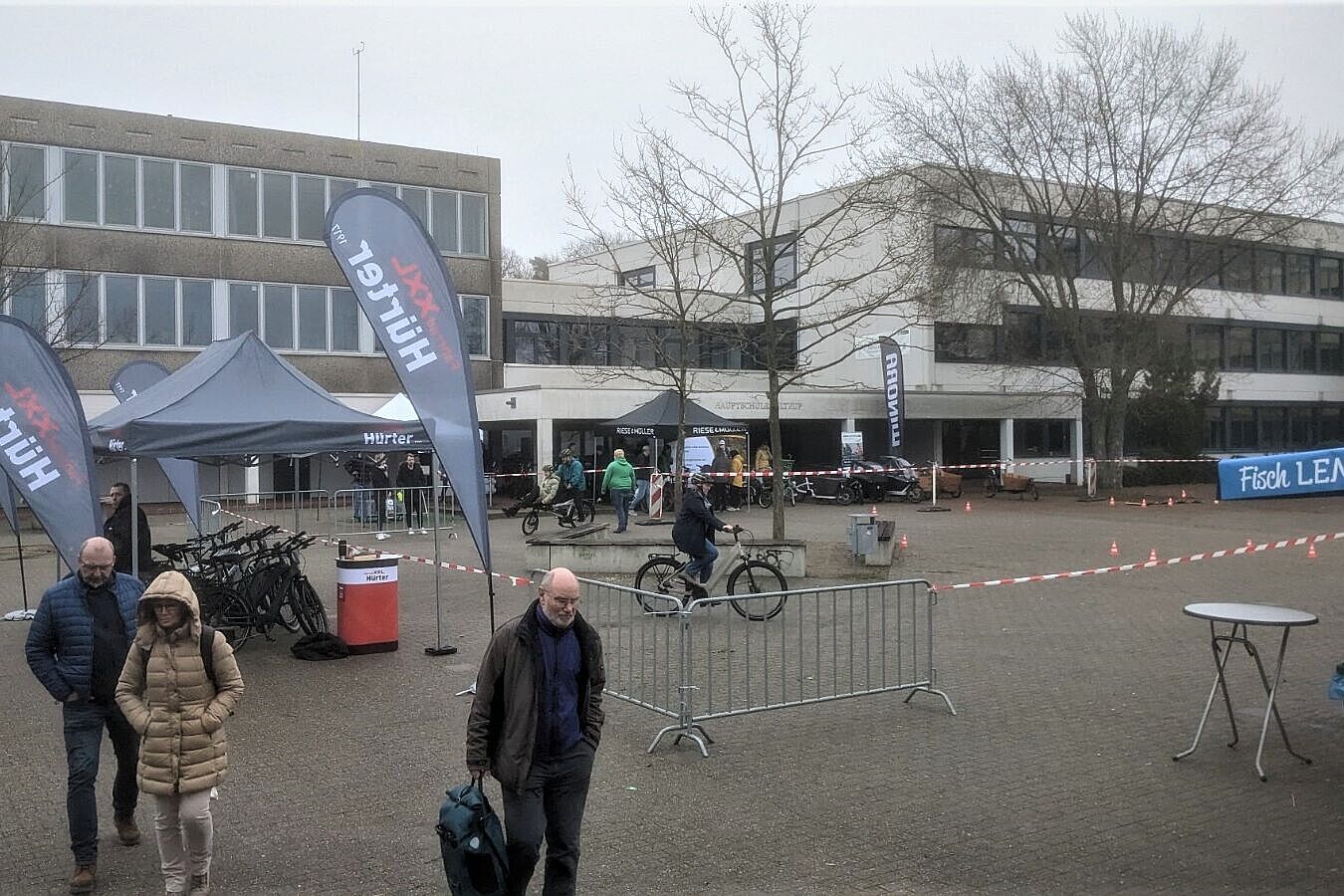 Der Outdoorbereich litt etwas unter dem Regen