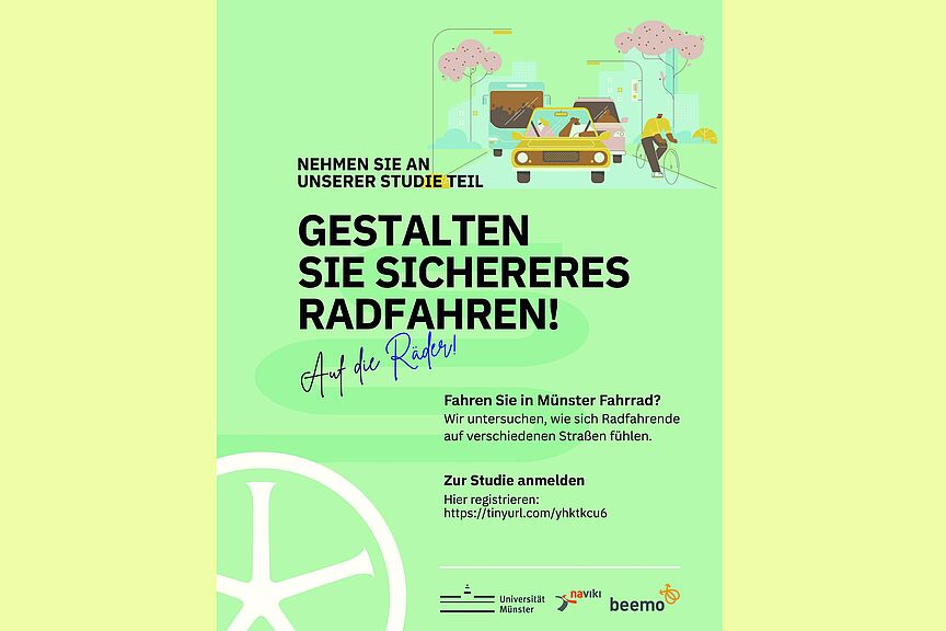 Teilnahme an einer Studie zum sicheren Radfahren Teilnahme an einer Studie zum sicheren Radfahren