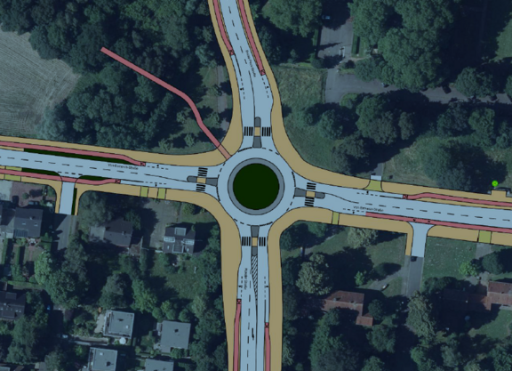 Optimierter Kreisverkehr Von-Esmarch-Straße