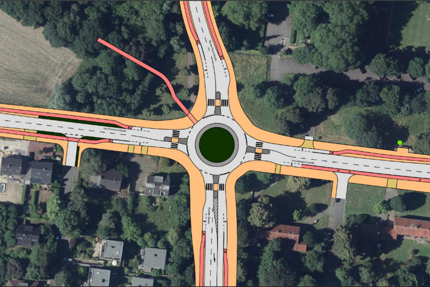 Optimierter Kreisverkehr Von-Esmarch-Straße Optimierter Kreisverkehr Von-Esmarch-Straße