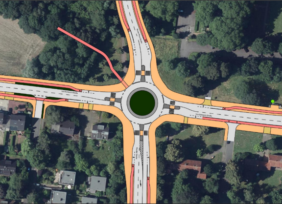 Optimierter Kreisverkehr Von-Esmarch-Straße
