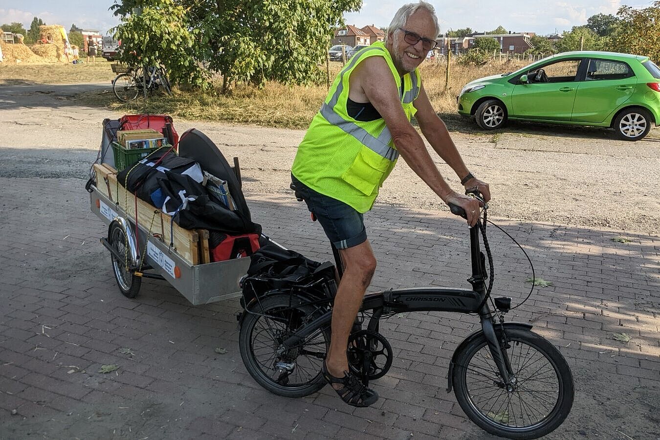 Natürlich fand der ganze Transport per Rad statt.